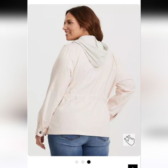 Torrid Twill Jersey Sleeve Anorak Jacket - Picture 2 of 9